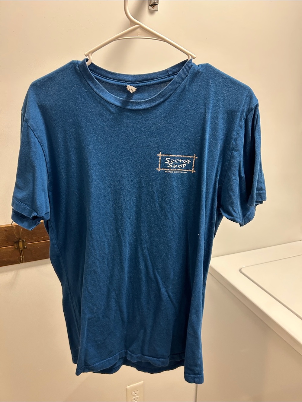 Next Level Apparel Blue Short Sleeve Tee with Chest Logo